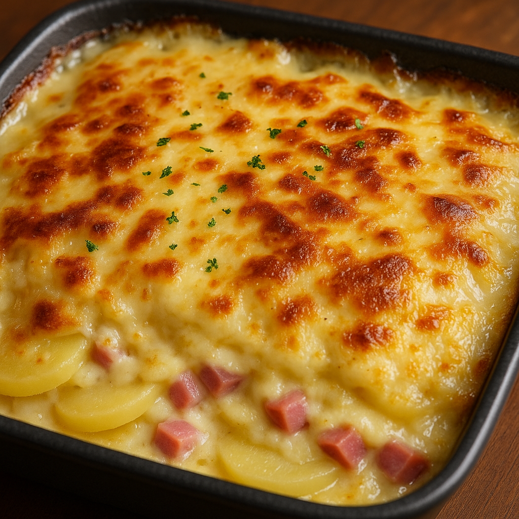 Creamy Potato and Ham Gratin Perfect Comfort Food Casserole