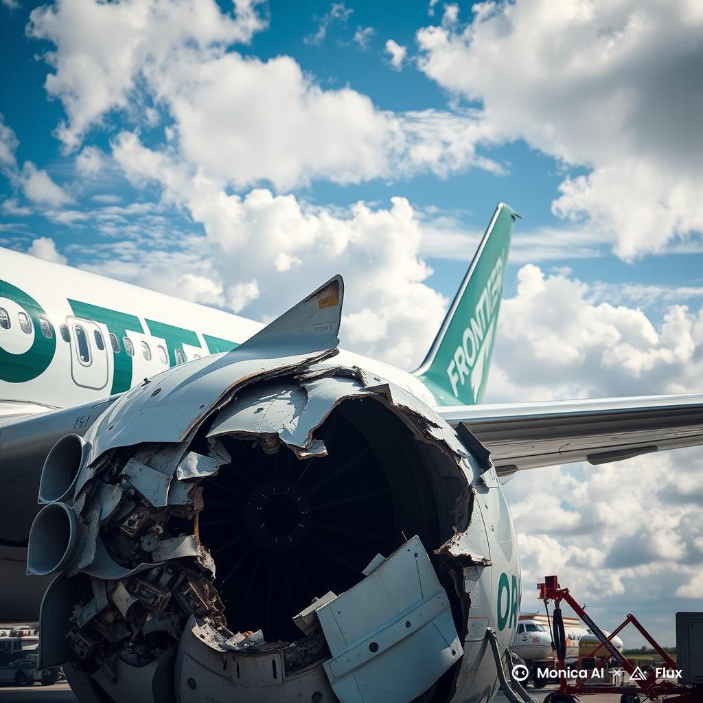HORROR ON THE TARMAC: Frontier Plane Engine Shredded in Airport Incident