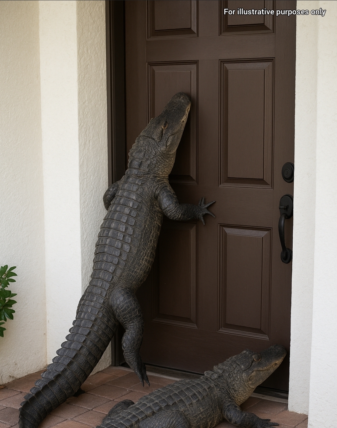 Florida Shock: Two Alligators “Knock” on a Home’s Front Door – ‘They’re Getting Smarter’