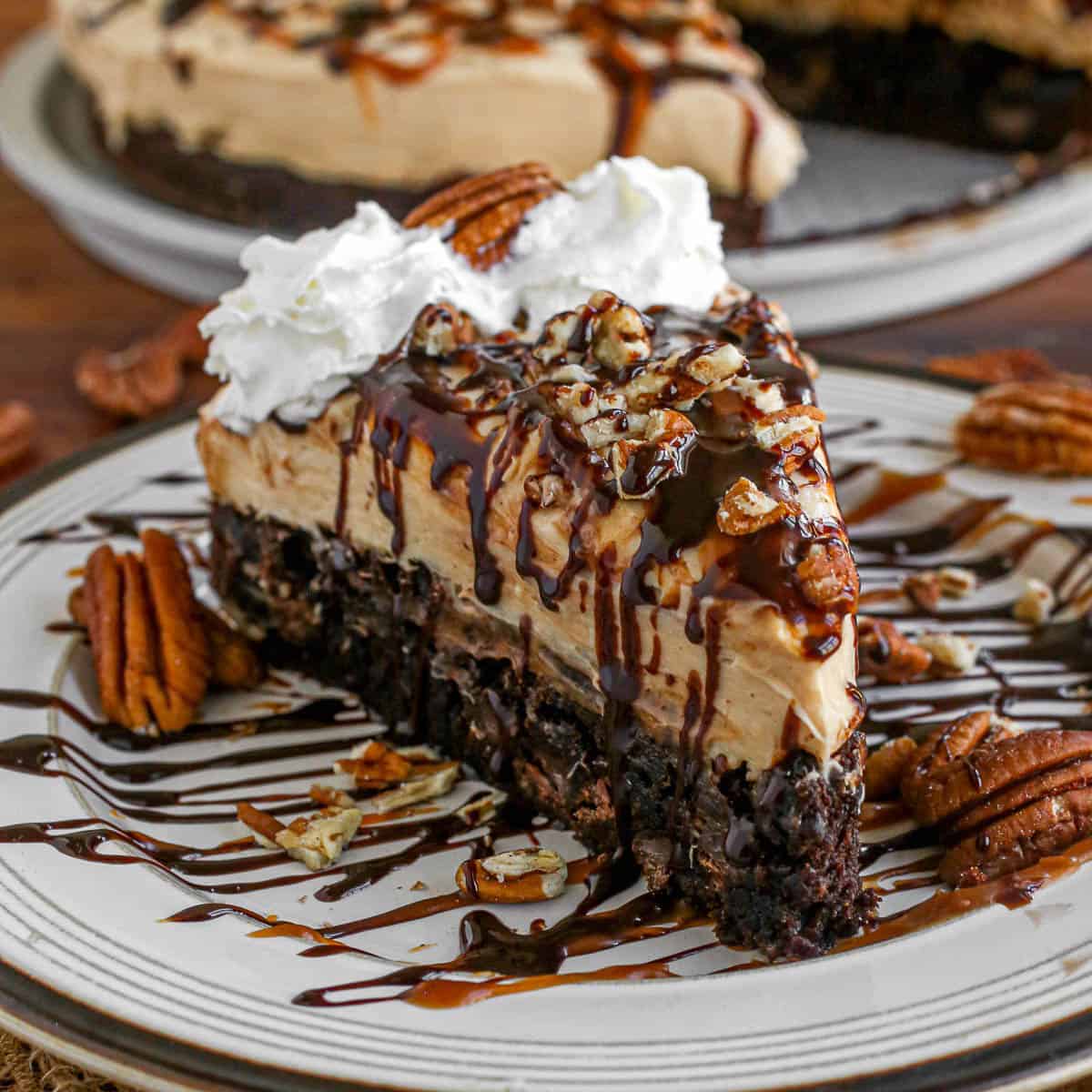 No-Bake Caramel Chocolate Cheesecake